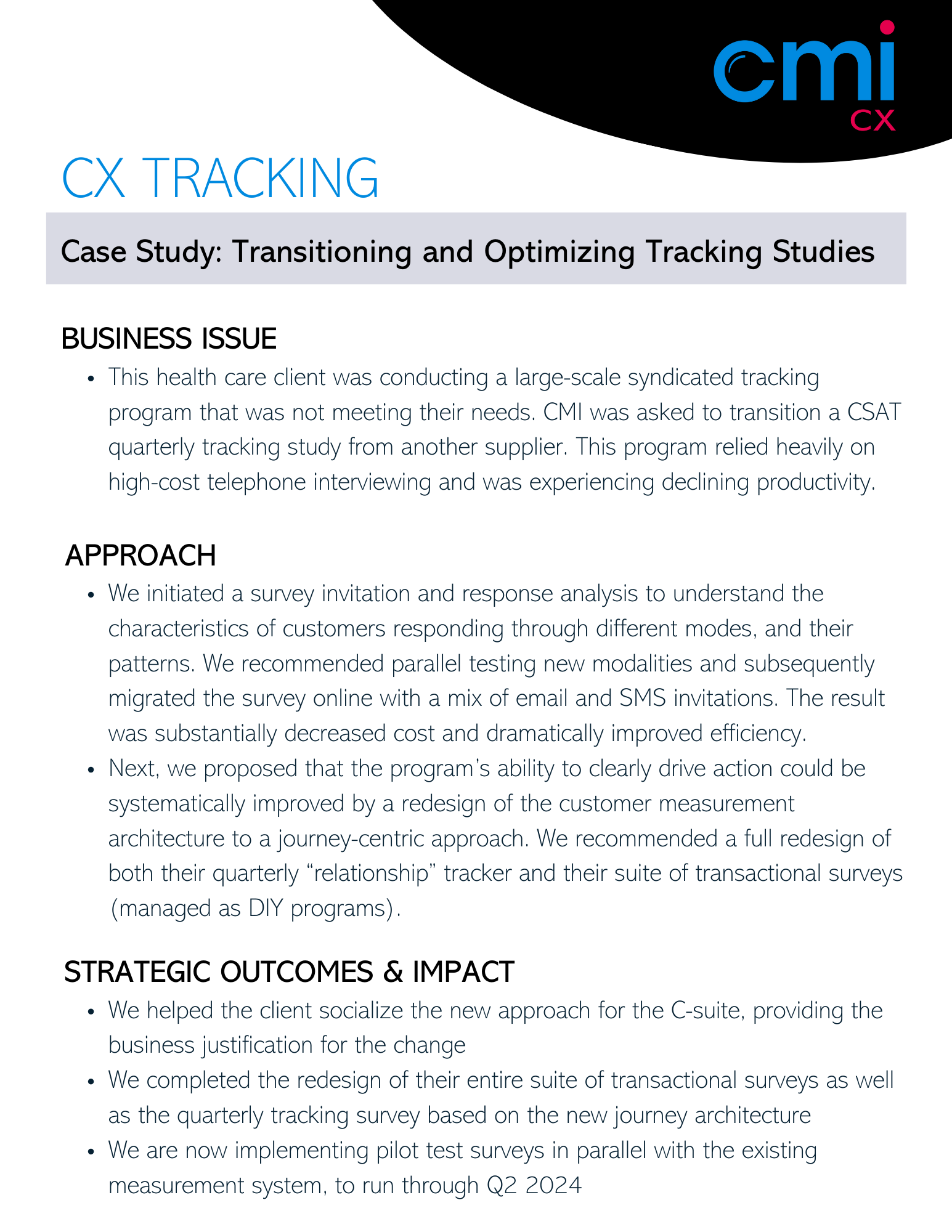 case study data tracking